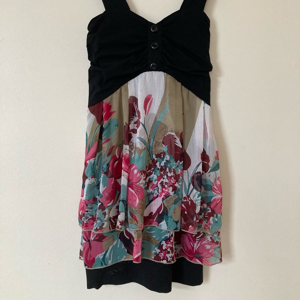 American Rag Layered Chiffon Floral Dress - M